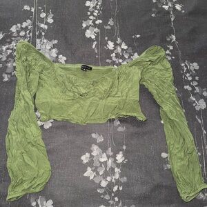 PacSun Kendall & Kylie Green Long Sleeve Top Size Medium